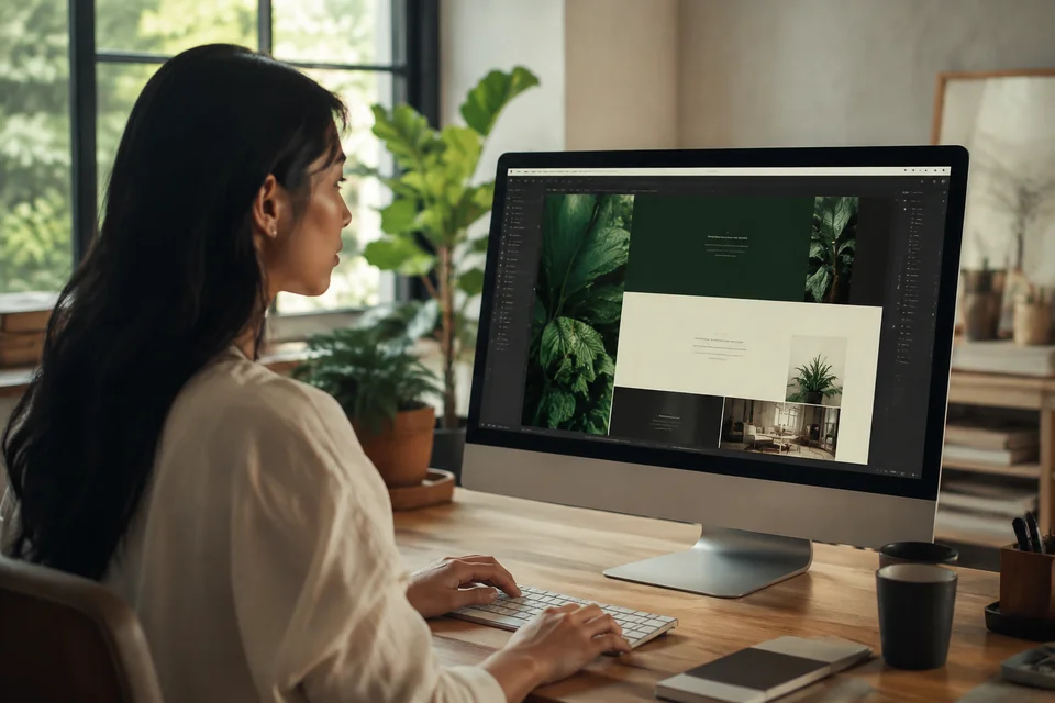Hong Kong digital professional building a website in a naturally lit studio